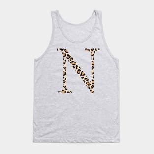 Nu N Cheetah Greek Letter Tank Top